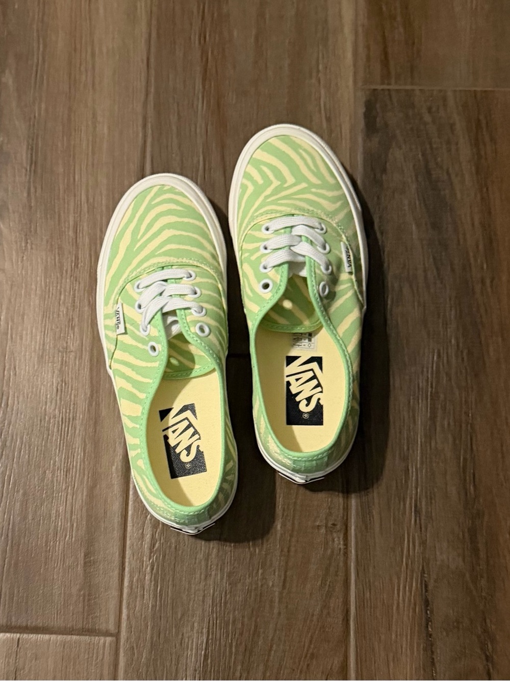 Vans Lime Zebra-Print Low Top Sneakers